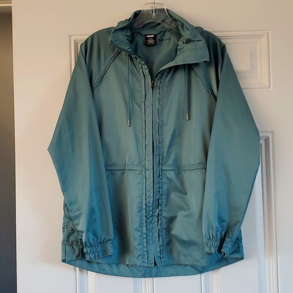 Vintage 90's Avia windbreaker teal color size 4-6 Granola Sustainable Outdoor